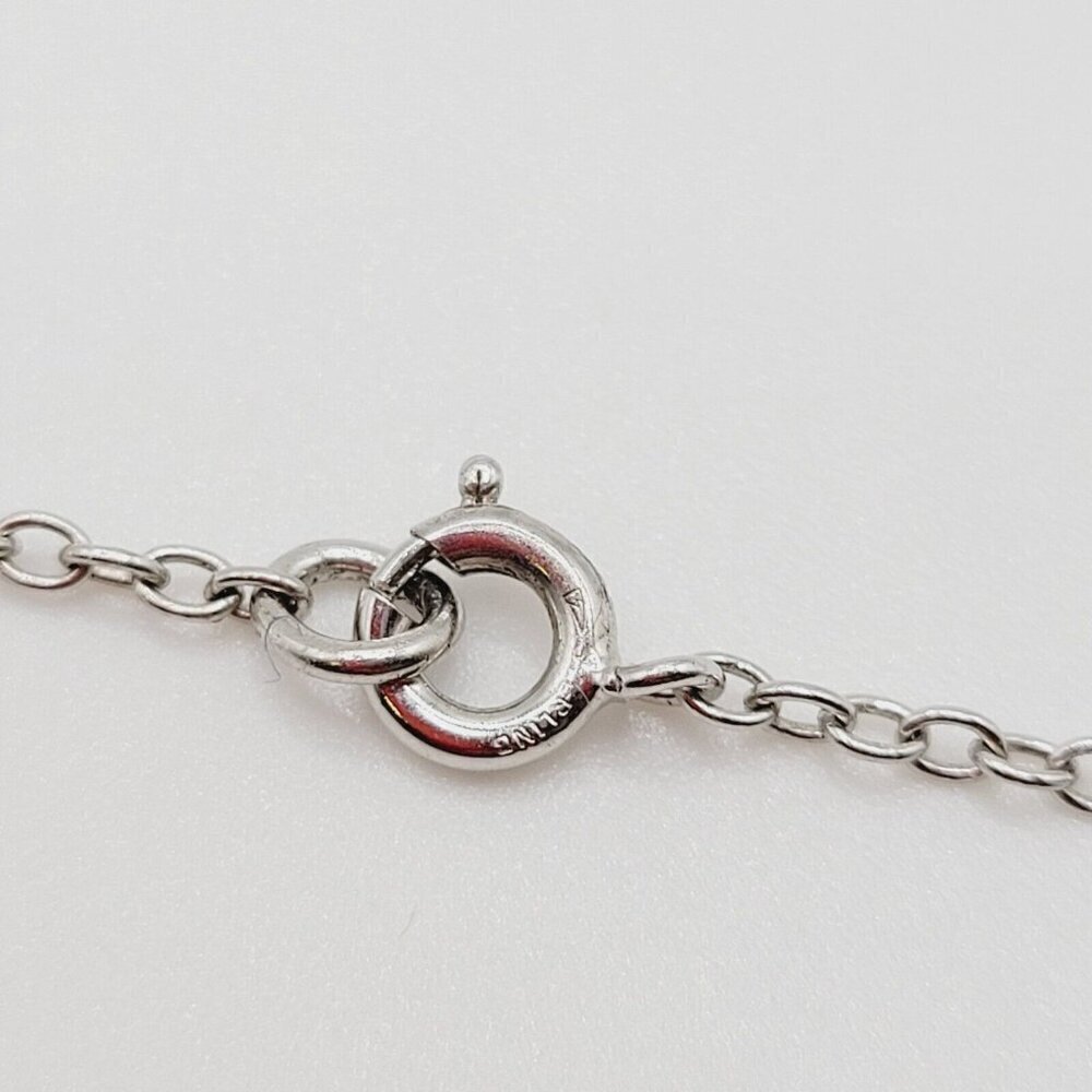 Vintage Beau Sterling Silver Delicate Heart Pendant Necklace on 24" Chain 3.36gr - Picture 4 of 6